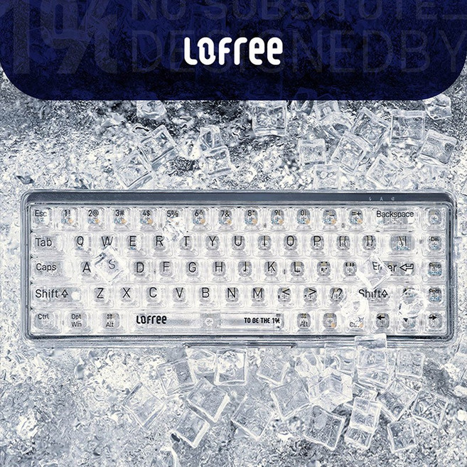 투명 기계식 키보드 로프리 무선 LOFREE 68키, 1%