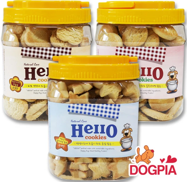 네츄럴코어 - 강아지 쿠키 비스켓 크래커 + 스페샬푸드4p, 헬로 쿠키 600g - 3종셋트, 600g, 1개 - 쿠팡