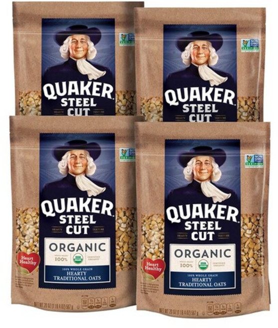 퀘이커 스틸 컷 오트밀 Quaker Steel Cut Oats 24oz(567g)4개, 4개