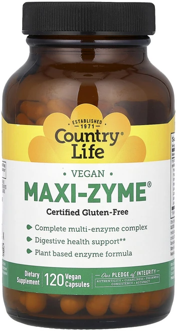 컨트리라이프 Maxi-Zyme 베지 캡슐 120정, CLF05427, 1개 - 쿠팡