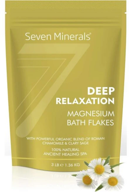 세븐 미네랄 슬립웰 염화마그네슘 플레이크 3파운드 - 엡솜 소금보다 더 잘 흡수되는 시더우드와 라벤더가 함유된 독특하고 천연 풀 배스 소크 포뮬러 건강한 휴식을 위한 제품입니다, Roman Chamomile/ Clary Sage - 쿠팡