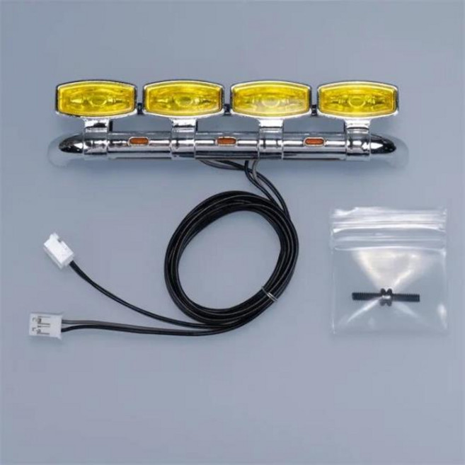 정시출고 RC 트럭 LED 시뮬레이션 프론트 범퍼 스포트라이트 1/14 타미야 트레일러 스카니아 770, 02 yellow, 1개