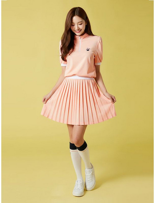 헤일리 골프 여성 피케 밴딩 플리츠 큐롯 스커트 HUBKK1202