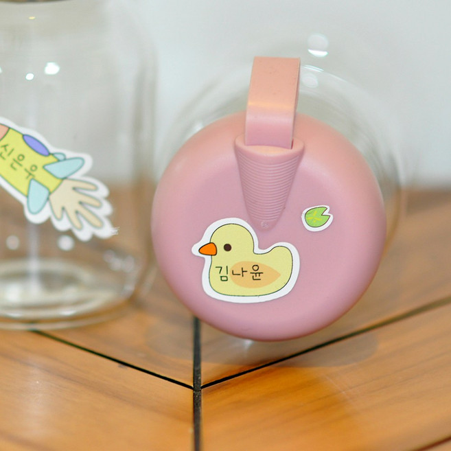방수네임스티커 투명 화이트 식판 도시락 이름표 수저, 301. 귀염 오리  스페셜세트
