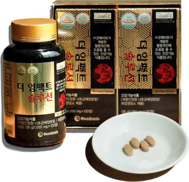 (주)굿 메이트 더 임팩트 솔루션 혈액순환 영양제, 2개, 120정