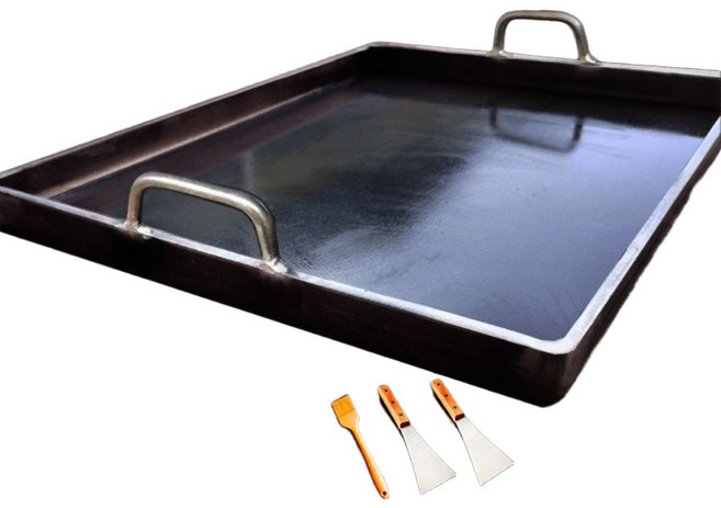 업소용철판 무쇠 사각 구이판 업소용 구이 볶음철판 토스트, 60x50cm 6mm