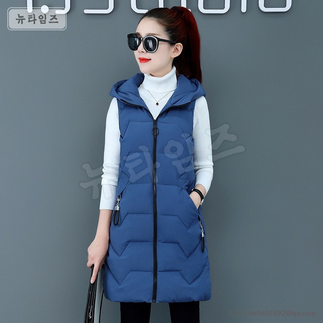 여성 후드 베스트 25호 집업 패딩 조끼 YD 뉴타임즈 A135I970