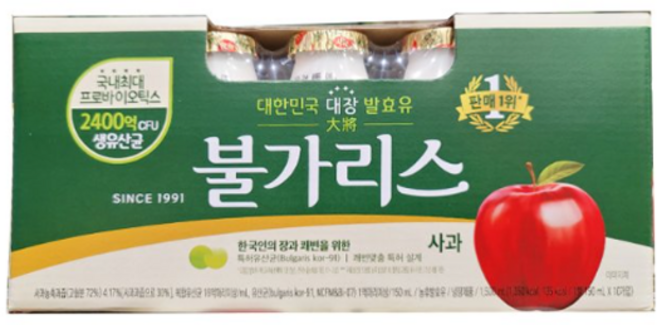 남양 불가리스 사과 150ml (4입)x1개, 4개
