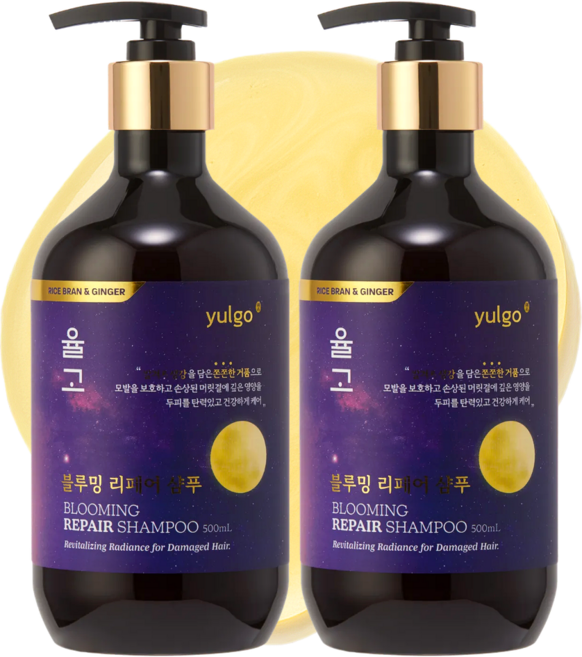 율고 블루밍 리페어 샴푸 탈모증상완화 기능성, 2개, 500ml