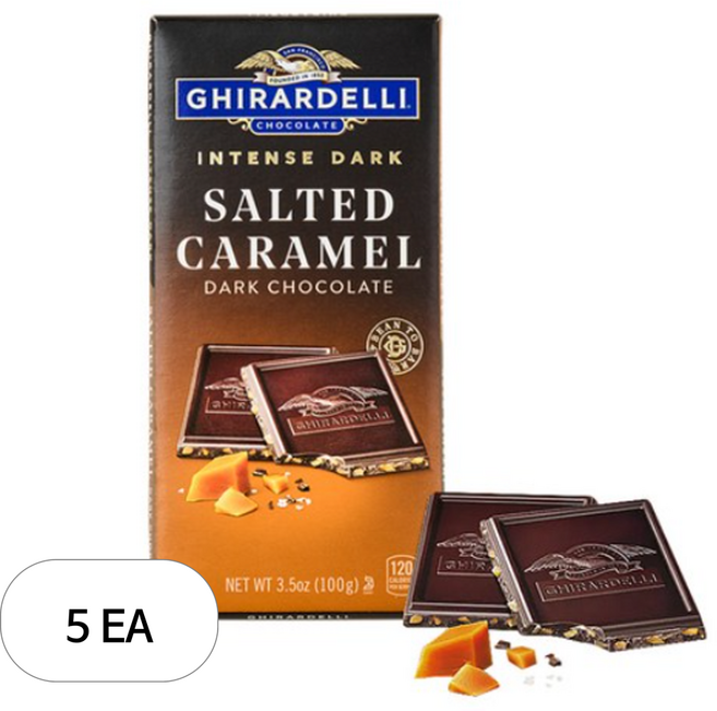 기라델리 인텐스다크 솔티드 카라멜, 100g, 5개