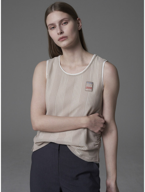 올리비아로렌 레이어드 배색 민소매 티셔츠 VVCAN5M5271