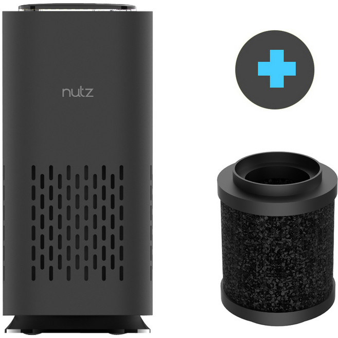 너츠 미니 휴대용 차량용 음이온 공기청정기 NUTZ A10, NUTZ A10 블랙+필터1개