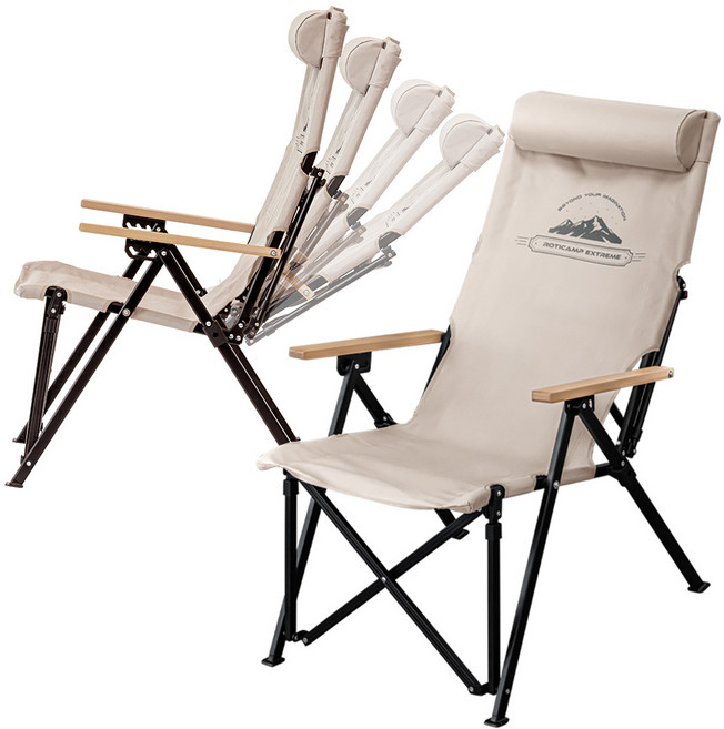 로티캠프 휴대용 앵글 릴렉스 접이식 캠핑 의자 AAC-R1, 탄, 1개