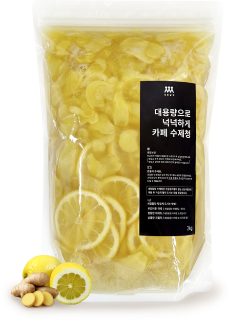 새청달청 수제 레몬생강청 레몬생강차 카페 재료, 1개, 1개입, 2kg