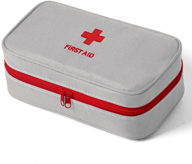 휴대용 구급 파우치 여행용 파우치, 1개, 그레이