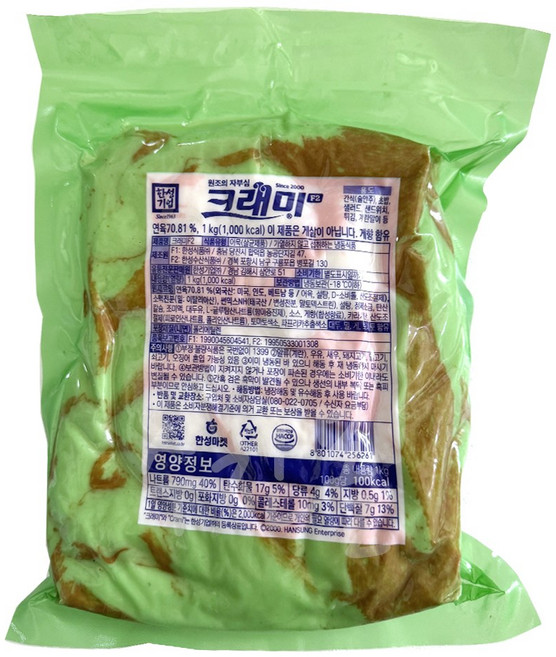 한성기업 (냉동)한성 크래미(F2)1kg, 1개, 1kg