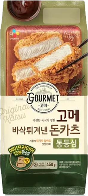 CJ제일제당 고메 바삭튀겨낸 통등심돈카츠, 450g, 2개