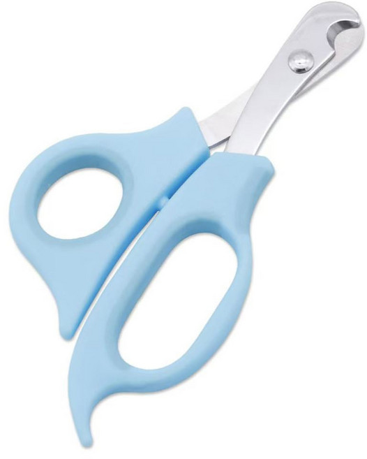 점유 반려동물 손톱깎이 미끄럼 방지 손잡이 개 발톱깎이가 있는 스테인리스 스틸 고양이 강아지 고양이 토끼와 같은 소형 품종에 적합 (흰색), Blue