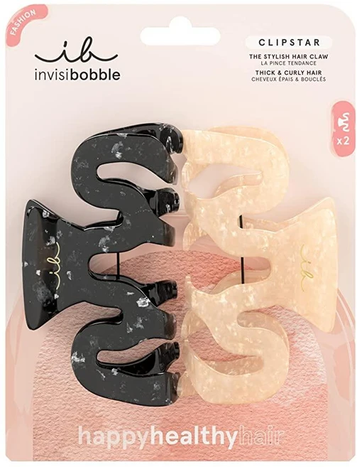 Invisibobble CLIPSTAR Eclipse 2피스 세트 - 두꺼운 곱슬머리를 위한 대형 클로 클립 하루 종일 착용할 수 있는 강력한 고정력 점보 모든 상황에 맞는 헤 - 쿠팡
