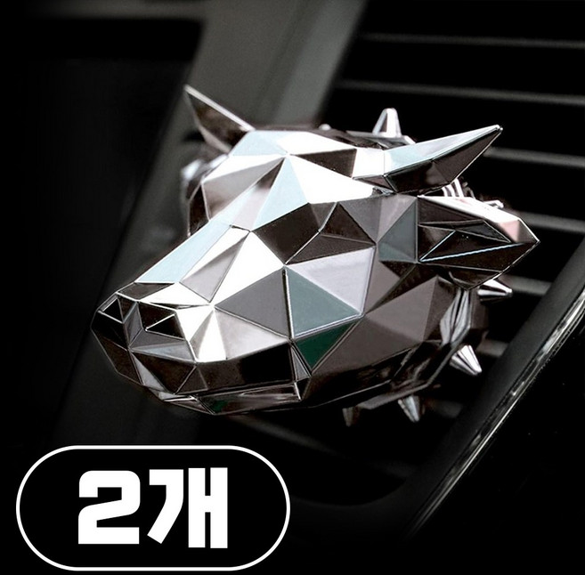 에어디 1+1 차량용 석고방향제, [황소 2세트], [크롬블랙], [블랙체리]