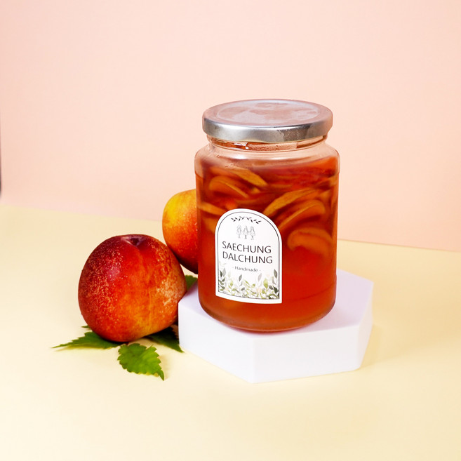 새청달청 복숭아청 자일로스 수제청, 1개, 500g