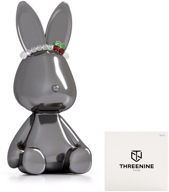 쓰리나인 차량용 방향제 바니 1SET, 1개, NO5 크롬블랙