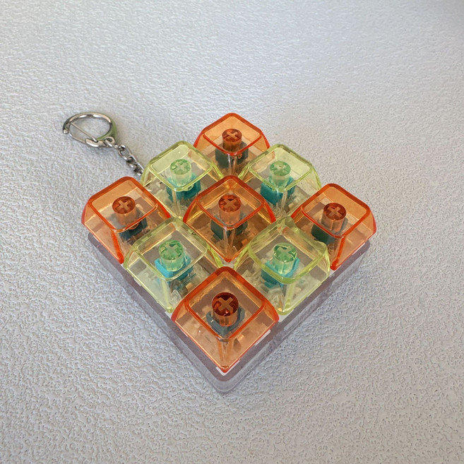 이지몰 스트레스 해소 9구 키보드 피젯토이 딸깍이 키링, 1개, 04