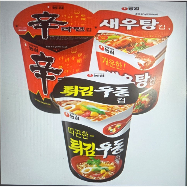 컵라면 소컵 3종 세트(신라면x6개+새우탕x6개+튀김우동x6개), 18개