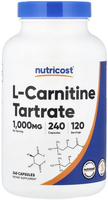 새해 첫좋은선물 Nutricost L-카르니틴 타르타르산염 캡슐 240정(캡슐 1정당 500mg) 제대로 할인합니다, NutricostL카르니틴타르타르산염캡슐240정캡슐1정, 1개, 240정 - 쿠팡
