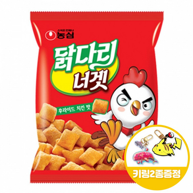 농심 닭다리너겟 후라이드 치킨맛 130gx6개(반박스)+키링2종, 130g, 6개