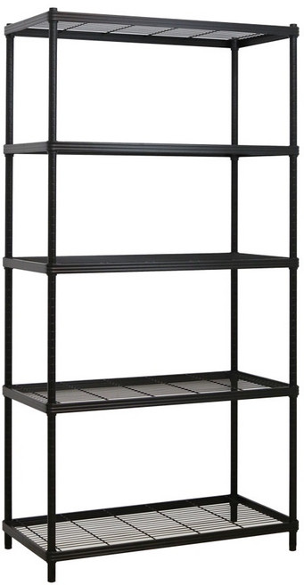 品樂生活 厚鐵框收納架, 1個, 45X90CM五層,推車款高度216CM