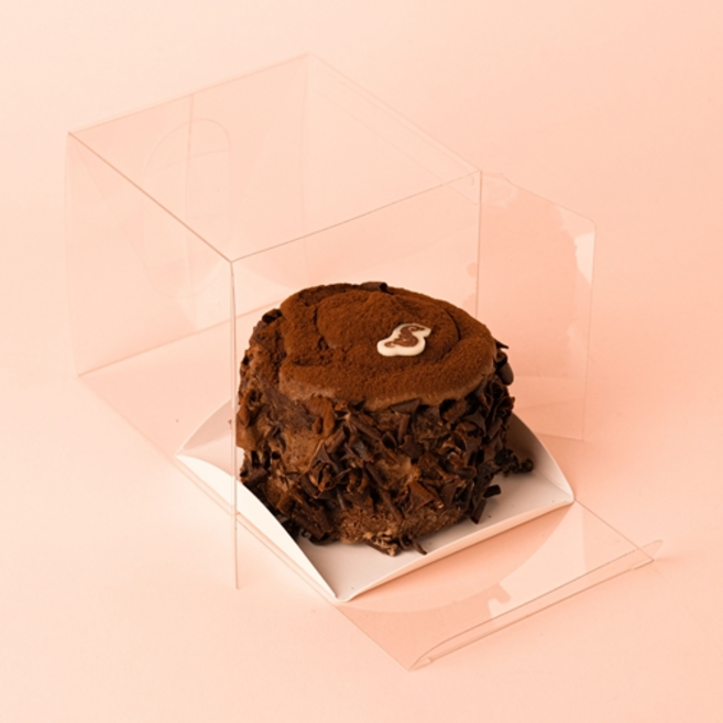 [우주포장]베이커리정육면체투명상자+받침(날개형)6종, 상자+받침9호(9*9*9cm), 50개