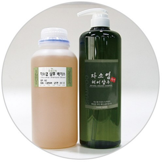 자소엽 샴푸베이스(Jasoyeop Shampoo Base) 샴푸만들기 베이스, 1kg 샴푸용기, 1개