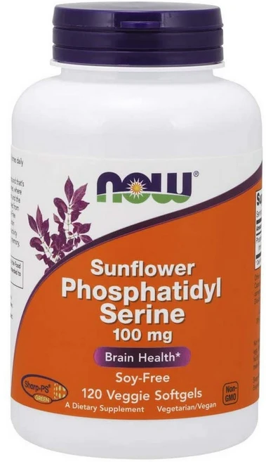 나우푸드 선플라워 포스파티딜 세린 100mg 베지 소프트젤 글루텐 프리, 120정, 1개 - 쿠팡