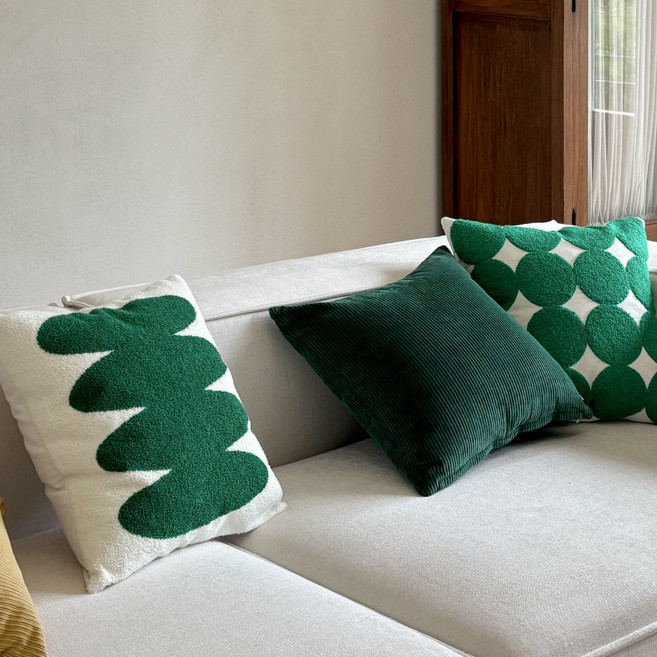 그린터치 쇼파 인테리어 쿠션커버