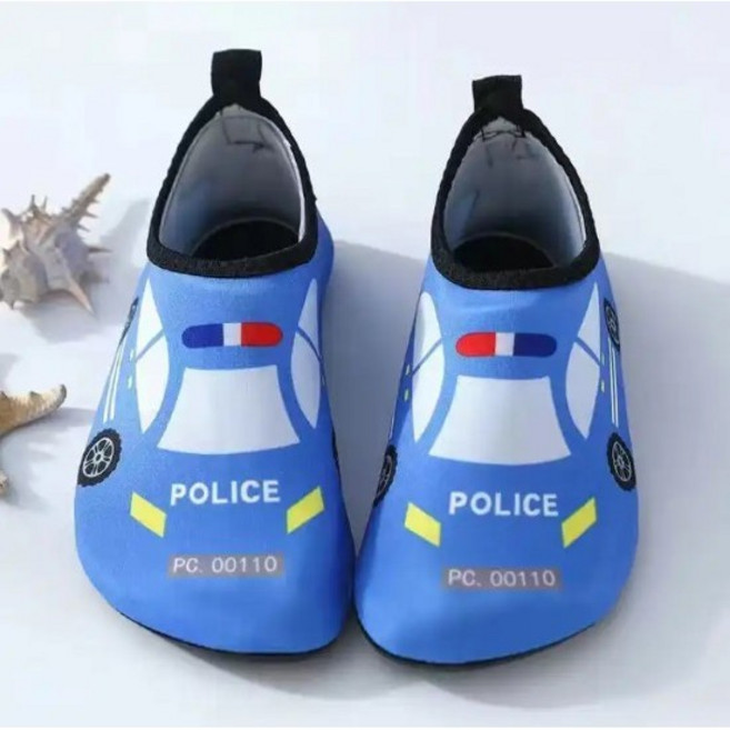 경찰차 남아용 플레쉬 워터슈즈