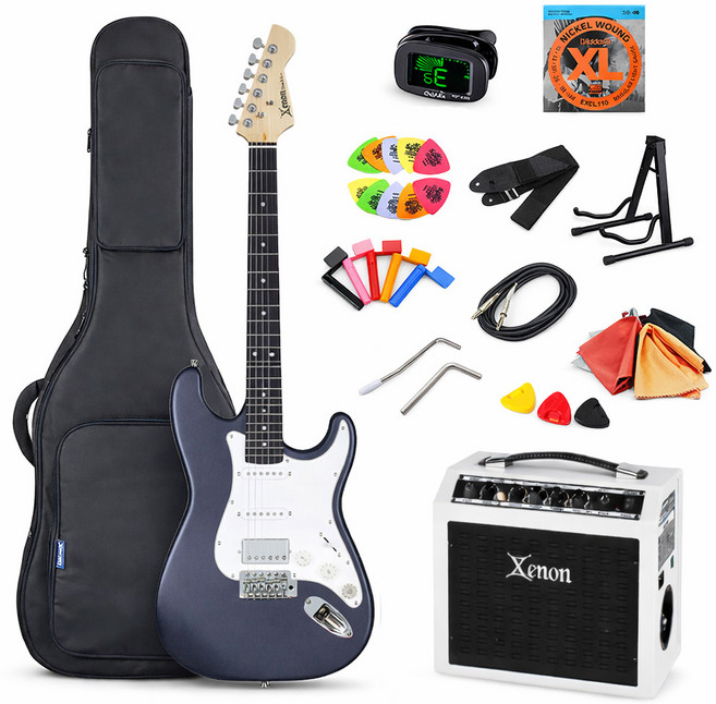 제논 GP-3 일렉기타 입문용 앰프패키지, 1세트, CH(차콜 그레이), 일렉기타 GP-3 + 앰프 SX-15G(화이트)