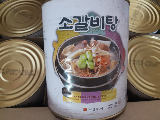 [삼지상사] 소갈비탕3kg 1캔 (고형량 1.35kg), 1개, 3kg