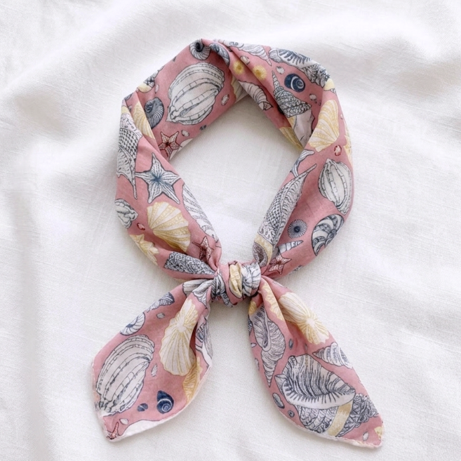 사각 코튼 손수건 스카프