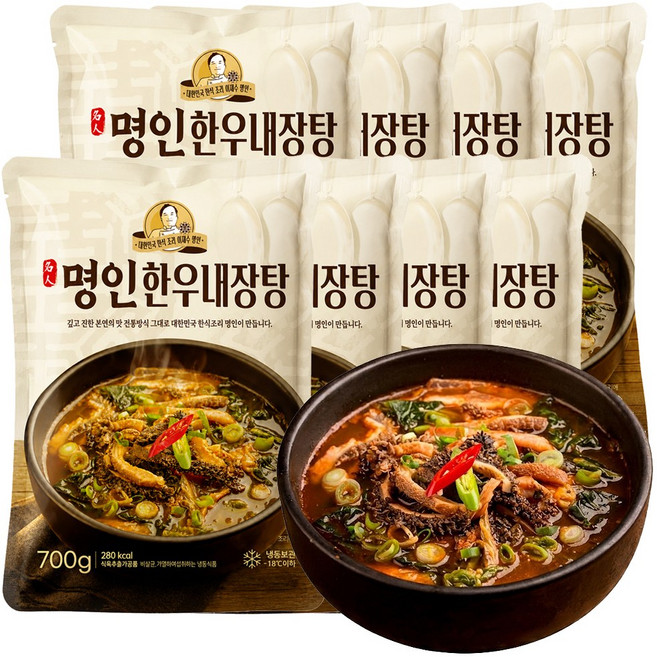 이가네식품 이재수명장 명인의 프리미엄 명인한우내장탕 700g, 8개