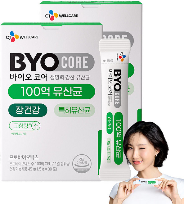 BYO 코어 건강한 생유산균 100억 30개입, 45g, 2개