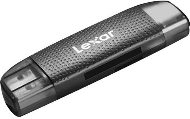 렉사 멀티 2 인 1 USB-A/C SD카드 리더기, 블랙, LRW310X-BNBNC, 1개