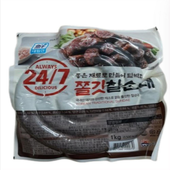 사조대림 대림선 24/7 쫄깃 찰순대, 12개, 1kg