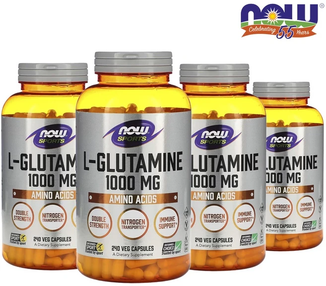 나우푸드 스포츠 L글루타민 1000mg 240베지캡슐 4개 아미노산, 240정 - 쿠팡