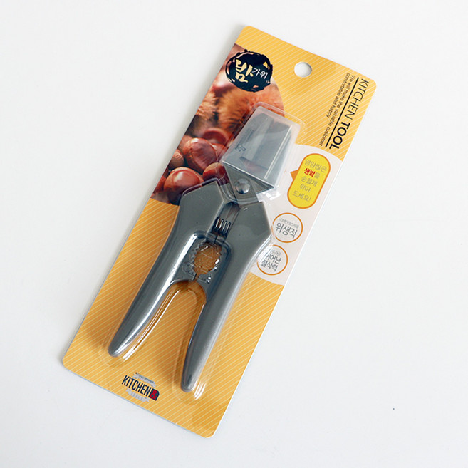 라쿠친 밤가위 (선택1) 밤까기 밤깎이 밤칼, 그레이, 1개