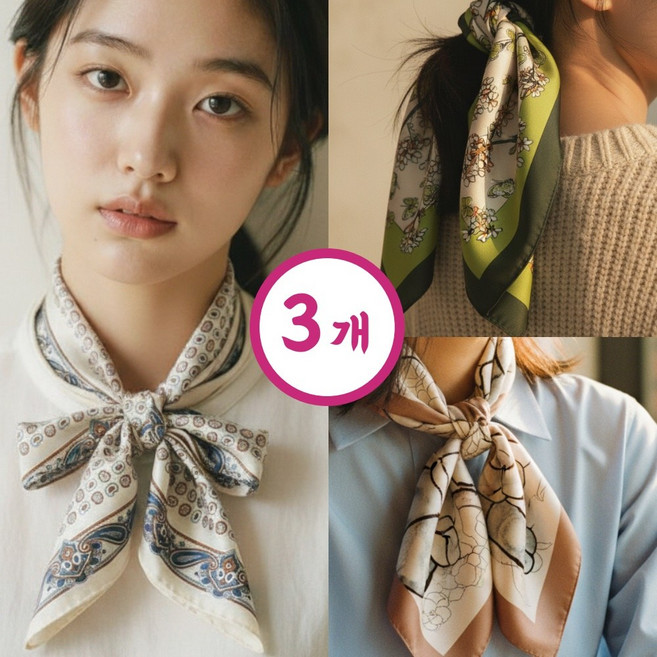 레이솔 여성 봄 가을 쁘띠 스카프