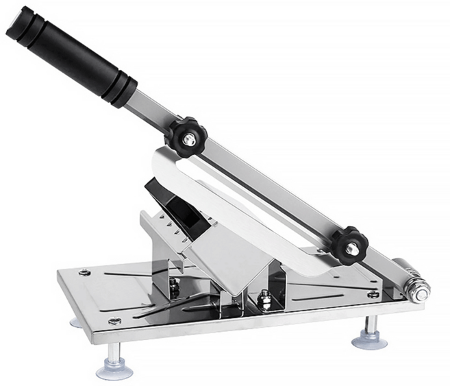 리브문 가정용 육절기 냉동육 고기 슬라이서, 1개, 실버