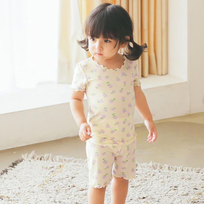 배냇베이비 비스코스 반팔 유아 실내복 아기내복 남아 여아 아동 키즈 주니어