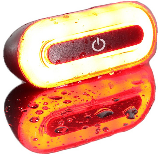 키비코 헬멧 LED 후미등 오토바이 자전거 킥보드 하이바 안전 점멸등 라이트, 1개