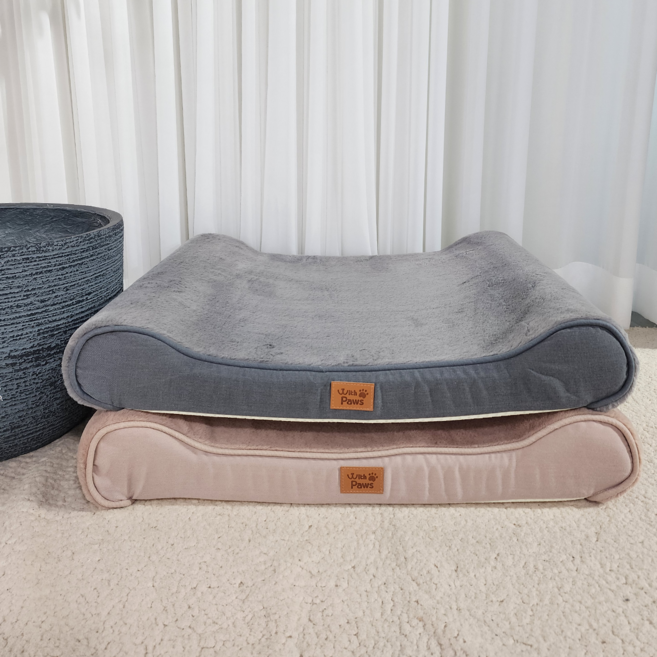 위드포즈 척추 침대 강아지 고양이 슬개골 보호 방석 매트리스, 1개, 핑크